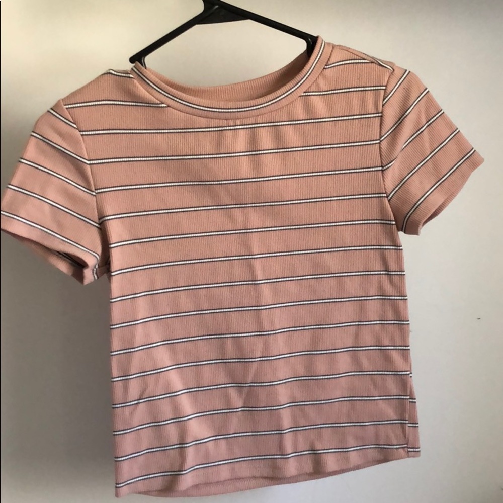 Forever21 Striped Short Sleeve Shirt